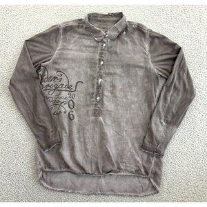Tom Tailor Polo Team Blouse Grey Lightweight Pullover Henley Top
